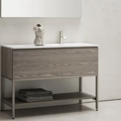 Mobile Bagno da appoggio in melaminico effetto legno B-GO BG003 di Compab