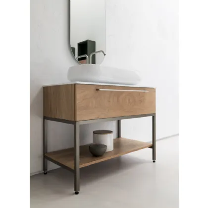 Mobile Bagno da appoggio in nobilitato effetto legno B201 BD010 di Compab